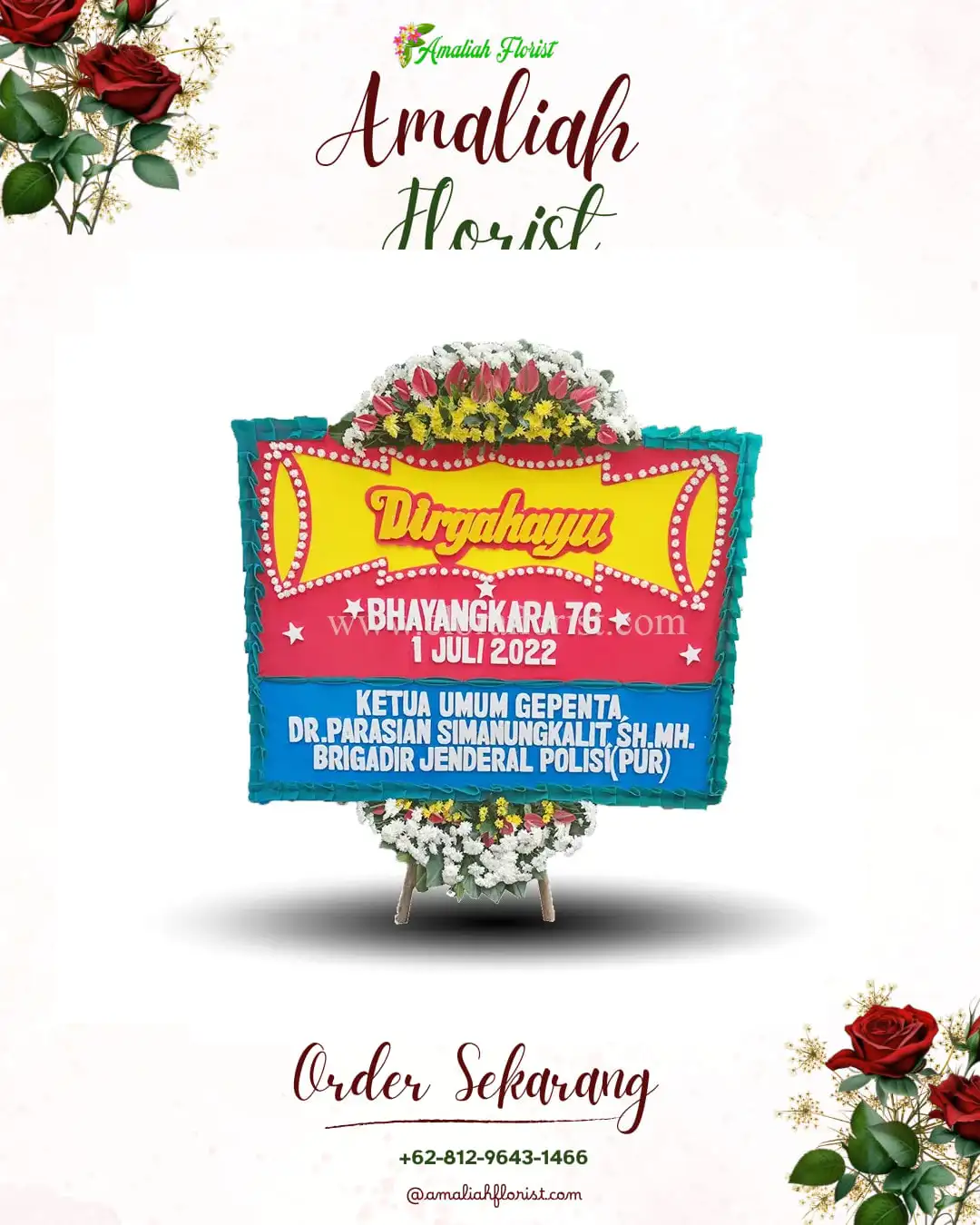 Papan Bunga HUT Ulang Tahun Cilacap Utara